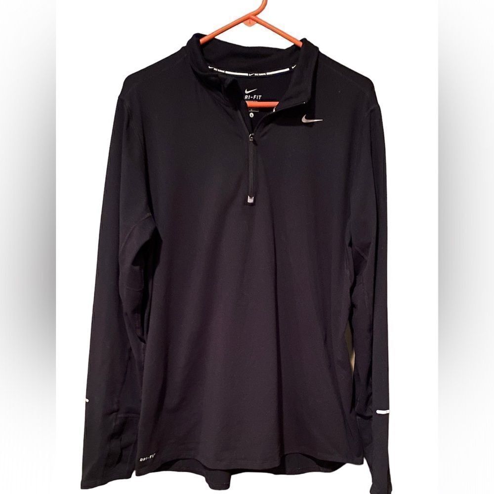 Nike Dri Fit Black Running Lightweight Jacket Size Large Nike Elements